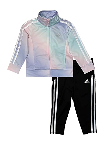 Adidas Girls' Tricot Zip Jacket and Pant Set (Multi/Black, 2T)