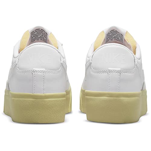 Nike Womens Blazer Low Platform Casual Shoes Dj0292 (White/Lemon Wash/Black/White, us_Footwear_Size_System, Adult, Women, Numeric, Medium, Numeric_8)