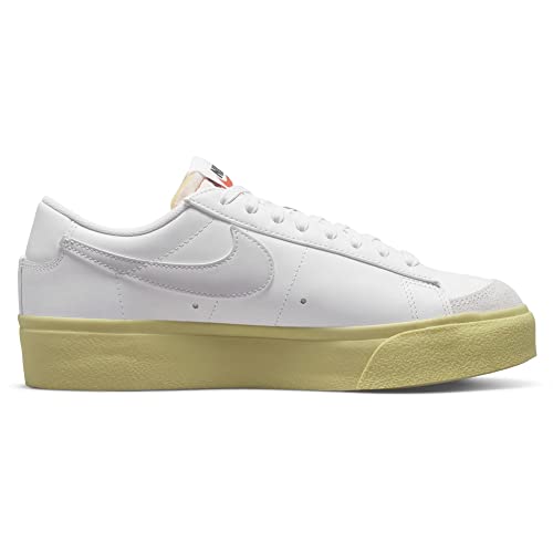 Nike Womens Blazer Low Platform Casual Shoes Dj0292 (White/Lemon Wash/Black/White, us_Footwear_Size_System, Adult, Women, Numeric, Medium, Numeric_8)