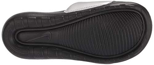 Nike Women's Victori Slide, Black Black Metallic Silver, 8