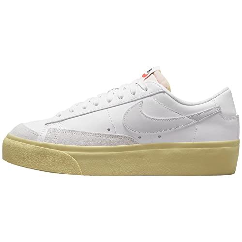 Nike Womens Blazer Low Platform Casual Shoes Dj0292 (White/Lemon Wash/Black/White, us_Footwear_Size_System, Adult, Women, Numeric, Medium, Numeric_8)