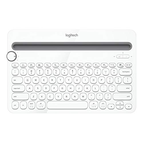 Logitech Bluetooth Multi-Device Keyboard K480 – White – for Windows and Mac Computers, Android and iOS Tablets and Smartphones