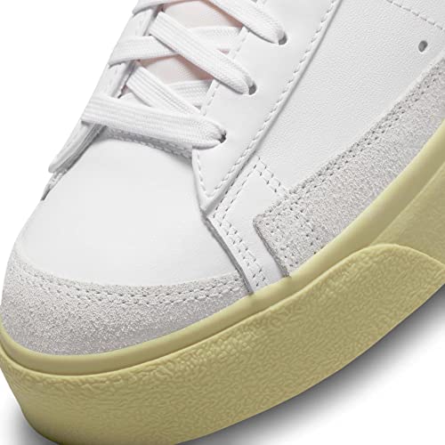 Nike Womens Blazer Low Platform Casual Shoes Dj0292 (White/Lemon Wash/Black/White, us_Footwear_Size_System, Adult, Women, Numeric, Medium, Numeric_8)